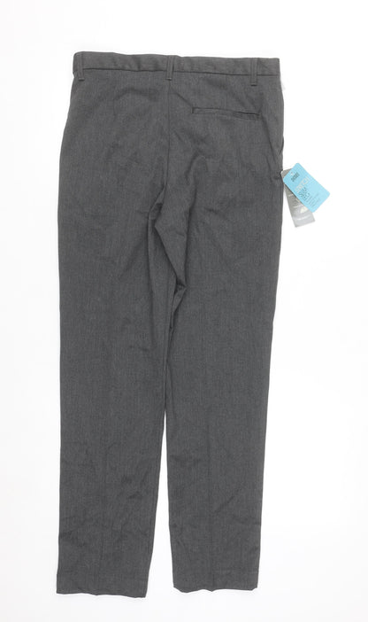 Dunnes Stores Women's Grey Stretch Straight Leg Trousers Size 12