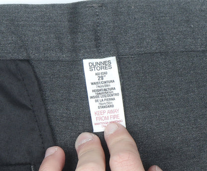 Dunnes Stores Women's Grey Stretch Straight Leg Trousers Size 12