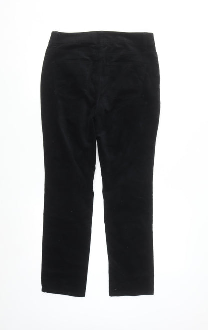 Talbots Petites Black Corduroy Straight Leg Trousers Womens Size 6P