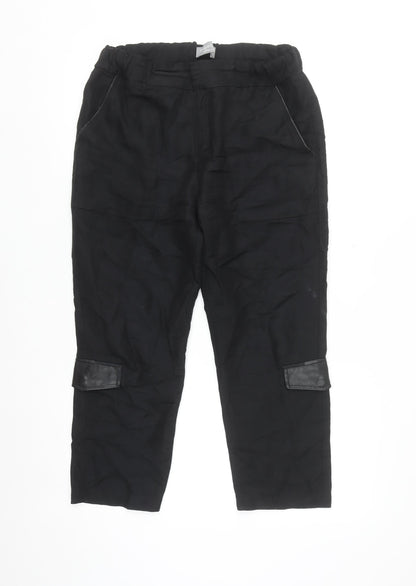 Bagatelle Collection Women's Black Cargo Trousers Size S Elastic Waist