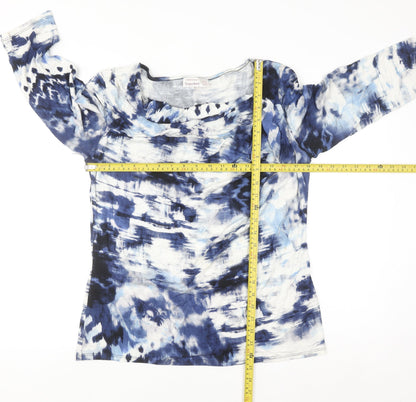 Dunnes Stores Signature Blue Abstract Viscose Tunic Top Women’s UK 16