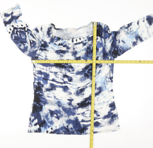 Dunnes Stores Signature Blue Abstract Viscose Tunic Top Women’s UK 16