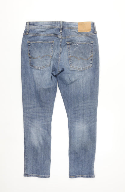 Jack & Jones Men's Blue Slim Straight Jeans 34W 30L