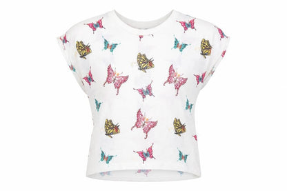 Stella Morgan Womens White Butterfly Print Pullover Jumper Size 10