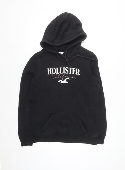 Hollister Women's Black Pullover Hoodie Medium Cotton Blend