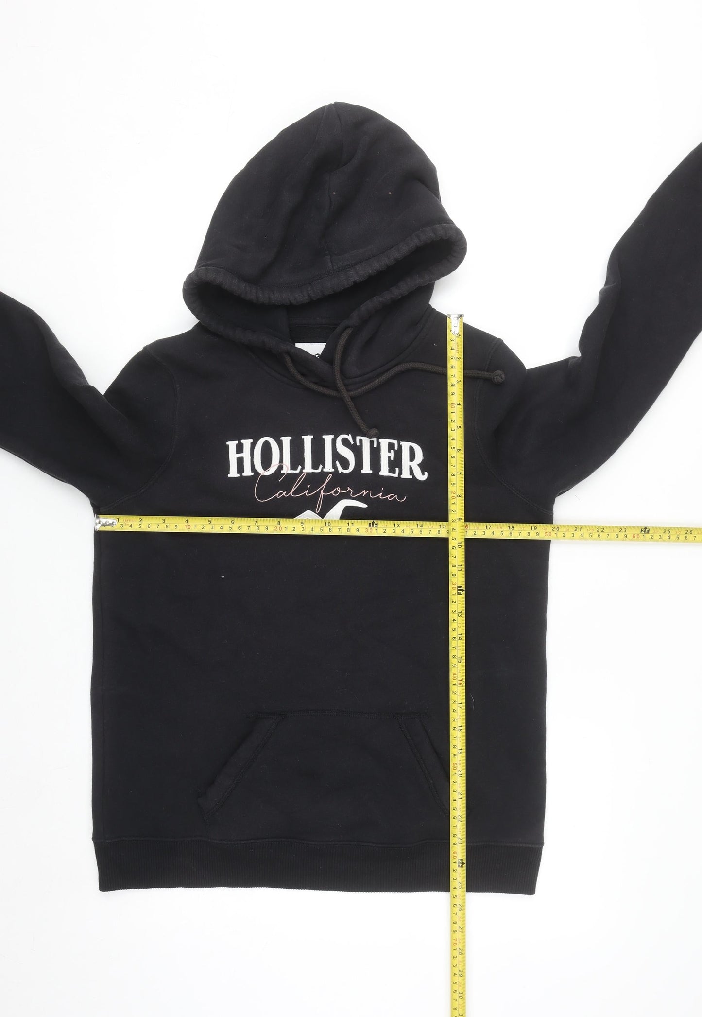 Hollister Women's Black Pullover Hoodie Medium Cotton Blend