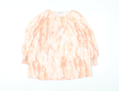 Gallery Women's Pink Tunic Blouse M Lightweight Viscose Top