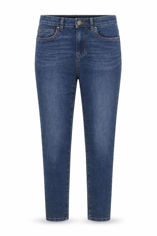 Front view of Dunnes Women's Blue Skinny Jeans, size 10, Regular Fit