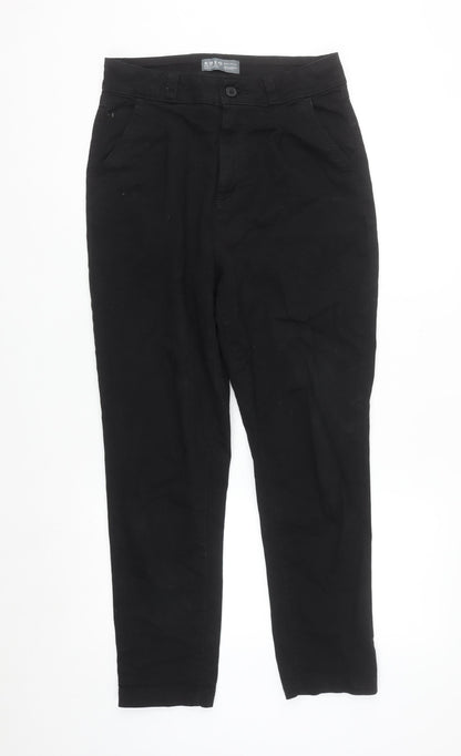Primark Women Black Straight Leg Denim Jeans Size 10 Regular Fit