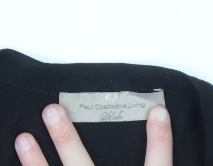Paul Costelloe Living Studio Women’s Black Viscose Blouse Size 12