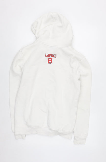 NBA Chicago Bulls Women's White Small Pullover Hoodie
