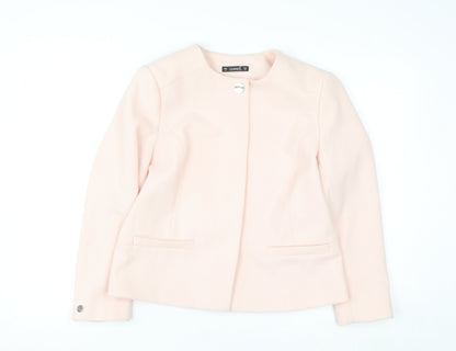 Dunnes Women Pink Size 12 Lined Short Blazer Jacket