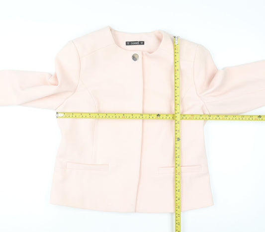 Dunnes Women Pink Size 12 Lined Short Blazer Jacket
