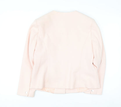 Dunnes Women Pink Size 12 Lined Short Blazer Jacket