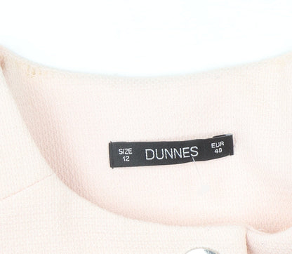 Dunnes Women Pink Size 12 Lined Short Blazer Jacket