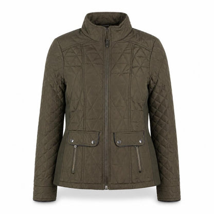 Dunnes Women Green Quilted Mid-Length Jacket Size 12