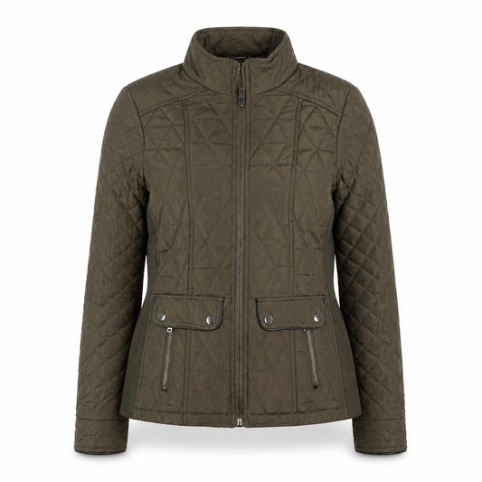 Dunnes Women Green Quilted Mid-Length Jacket Size 12