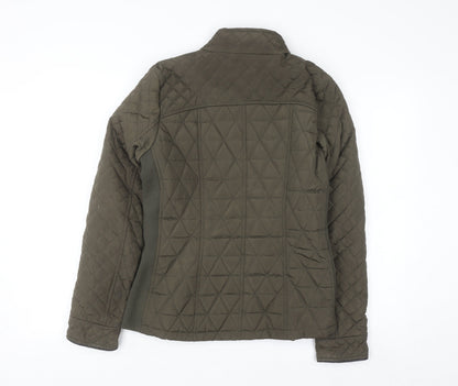 Dunnes Women Green Quilted Mid-Length Jacket Size 12