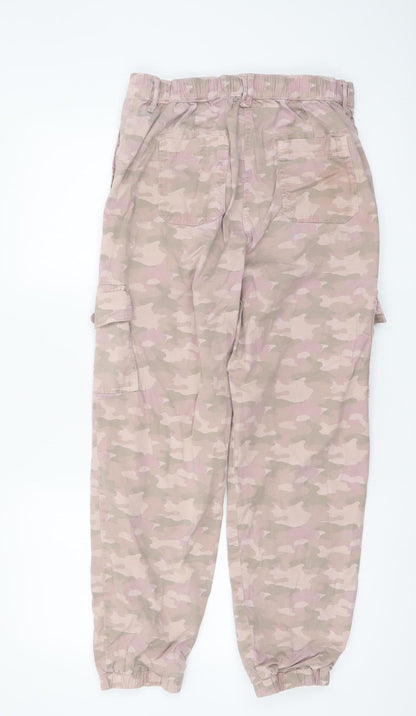 Marks and Spencer Women’s Pink Camo Cargo Trousers Size 10 Regular