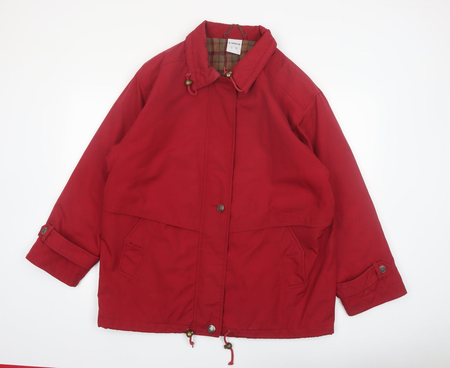 Eastex Women Red Size 18 Parka Jacket Lined Drawstring Classic Style