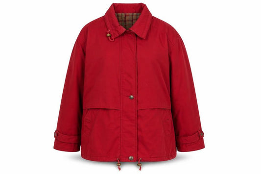 Eastex Women Red Size 18 Parka Jacket Lined Drawstring Classic Style