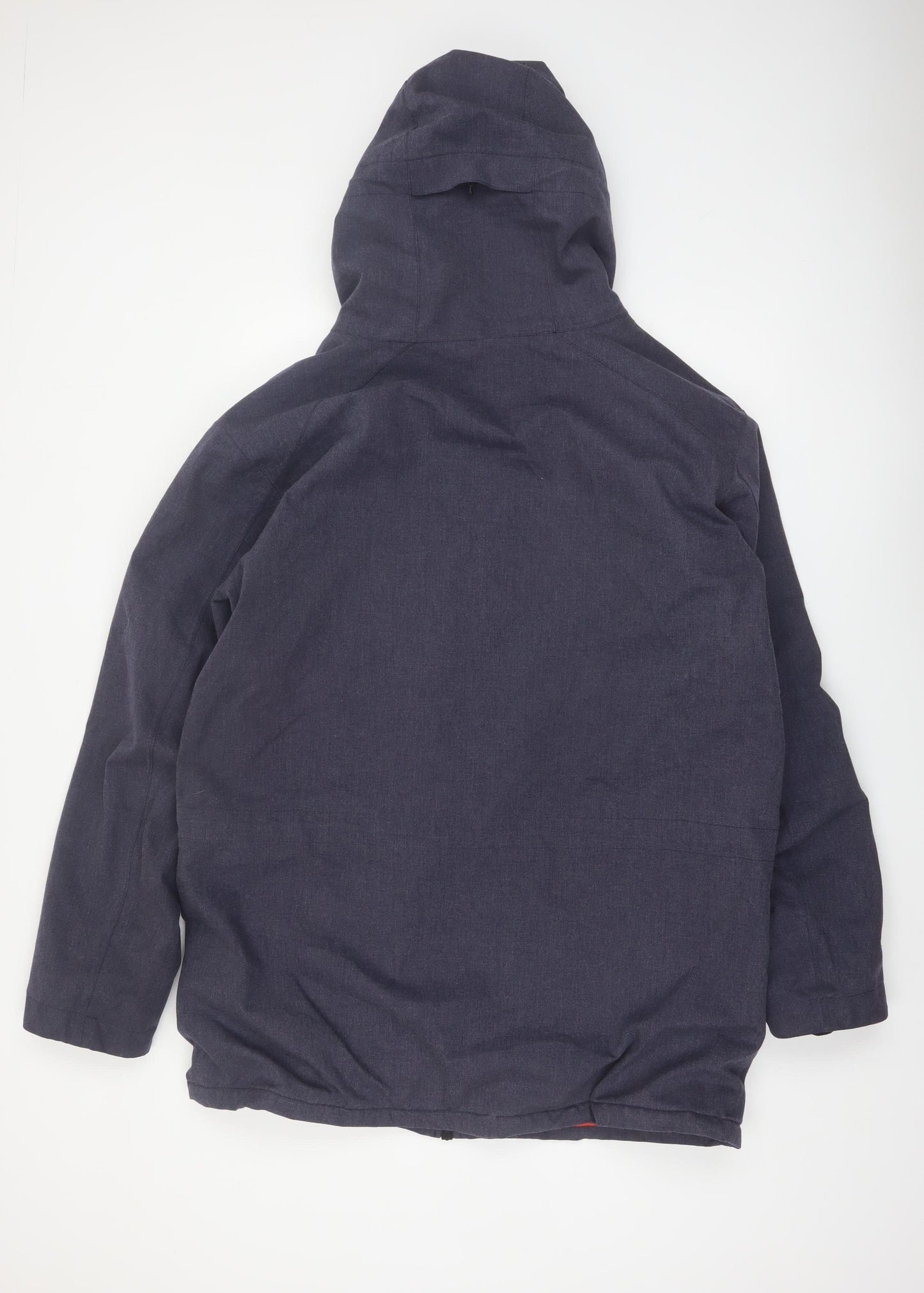 Finisterre Men's Blue Hooded Parka Jacket L Waterproof Lined Outdoor