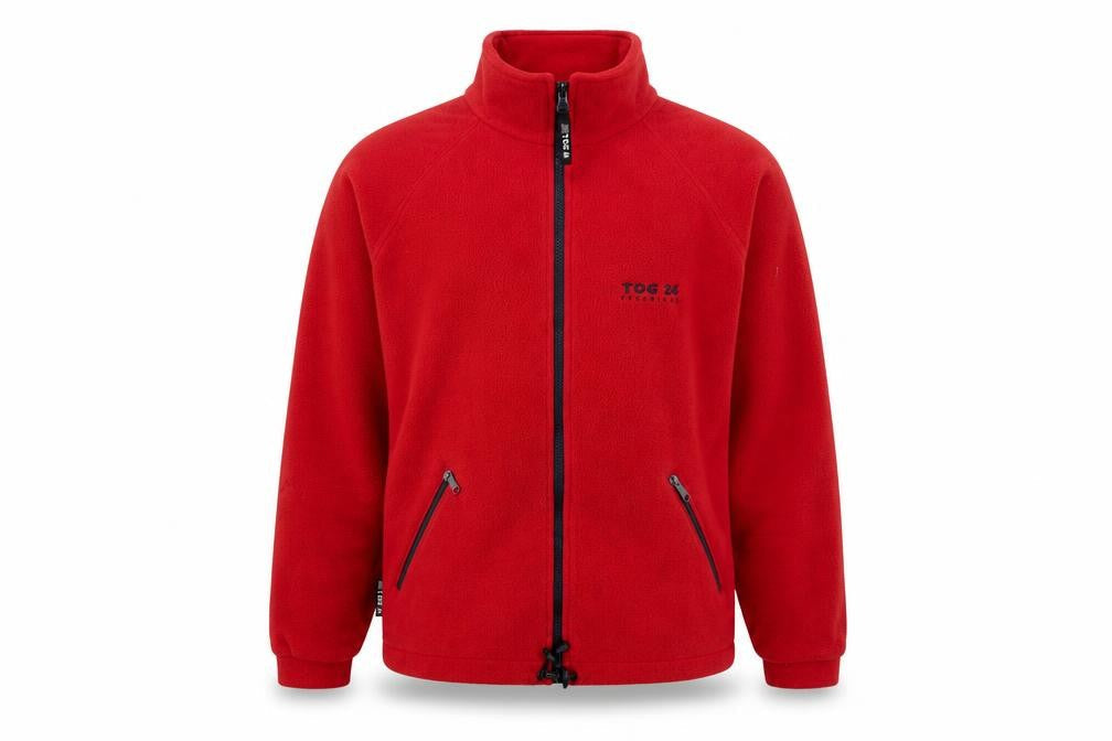 TOG 24 Mens Red Fleece Full Zip Outdoor Jacket Size M