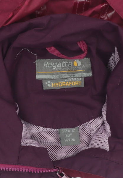 Regatta Women’s Purple Waterproof Hooded Rain Jacket Size 12
