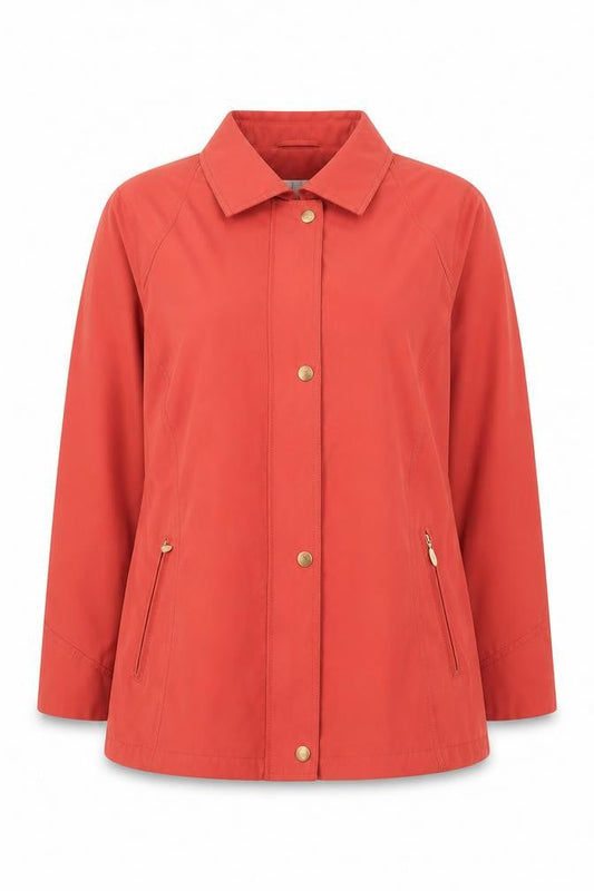 EWM Pure Classics Women's Red Mid-Length Lined Jacket Size 18