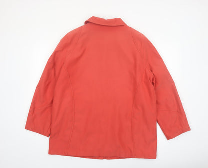 EWM Pure Classics Women's Red Mid-Length Lined Jacket Size 18