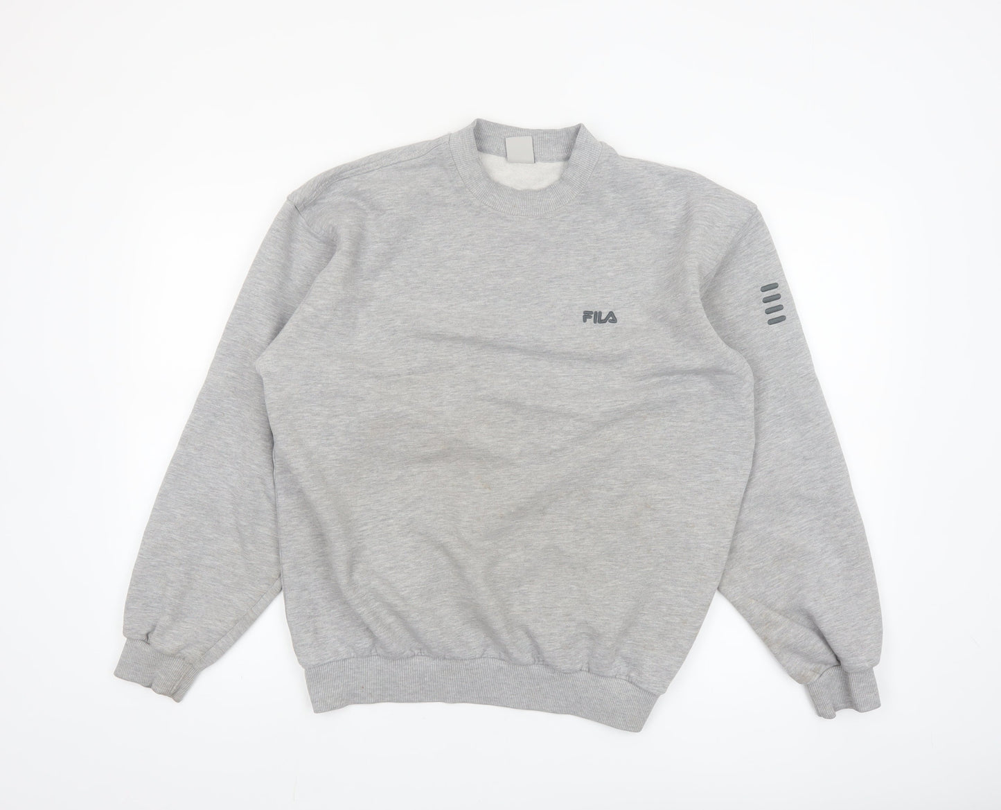 Fila Men's Grey Crew Neck Pullover Sweatshirt Size M