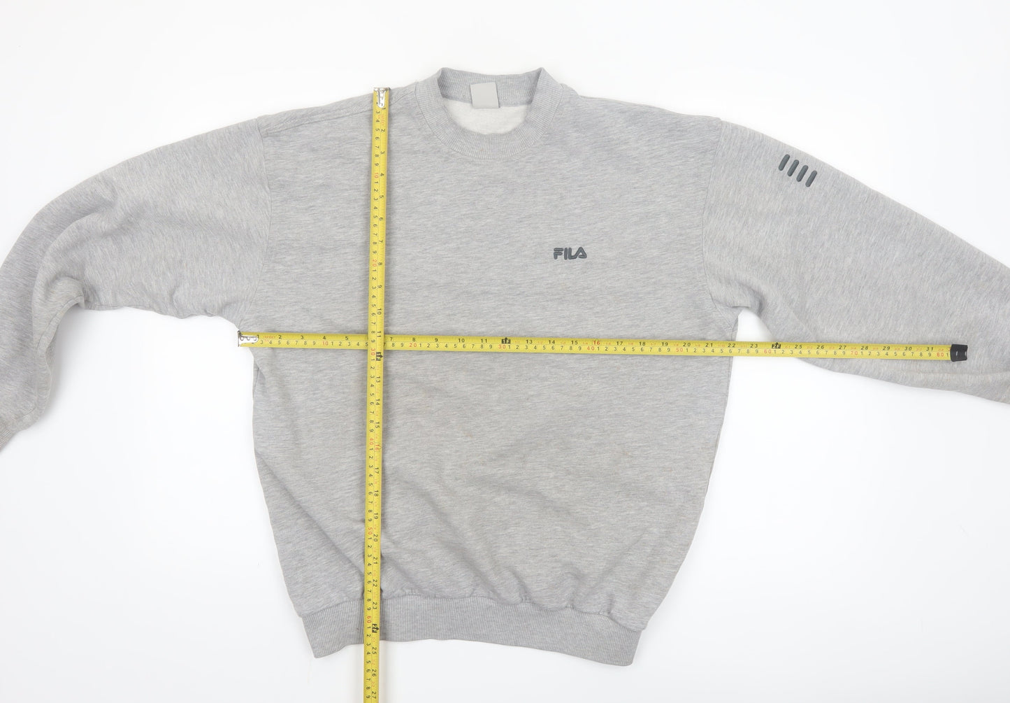 Fila Men's Grey Crew Neck Pullover Sweatshirt Size M
