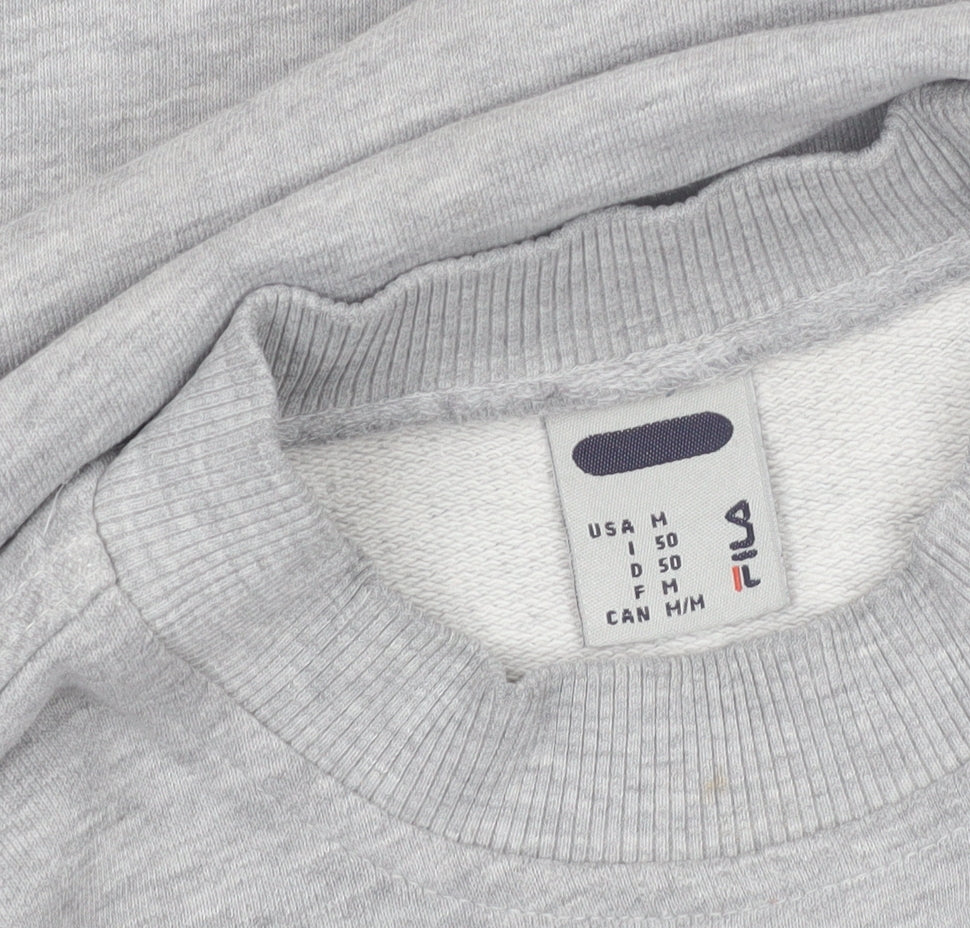 Fila Men's Grey Crew Neck Pullover Sweatshirt Size M