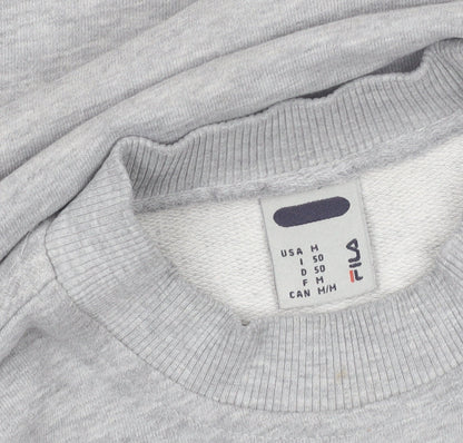 Fila Men's Grey Crew Neck Pullover Sweatshirt Size M