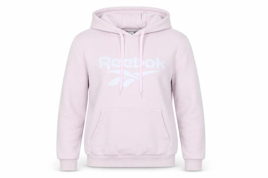 Reebok Women Pink Pullover Hoodie Small Cotton Logo Casual