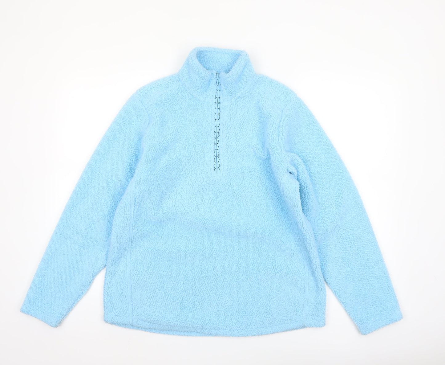 Hawkshead Women Blue Fleece 1/2 Zip Pullover Sweatshirt Size 14