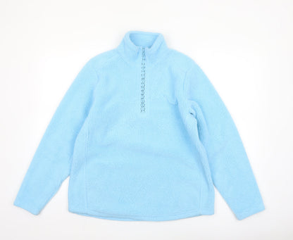 Hawkshead Women Blue Fleece 1/2 Zip Pullover Sweatshirt Size 14