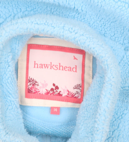 Hawkshead Women Blue Fleece 1/2 Zip Pullover Sweatshirt Size 14