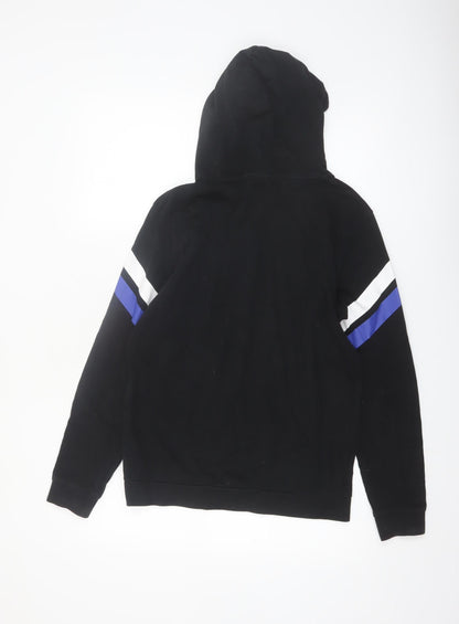 Hugo Boss Men's Black Pullover Hoodie S Logo Graphic Sweatshirt