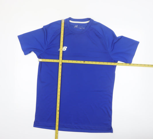 New Balance Men's Blue Athletic T-Shirt L Moisture Wicking Sports Top