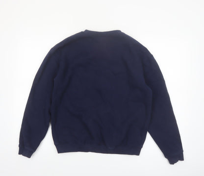 Ellesse Women Navy Blue Crew Neck Pullover Sweatshirt UK 12