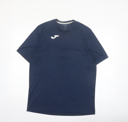 Joma Men Blue Lightweight Activewear T-Shirt Size L