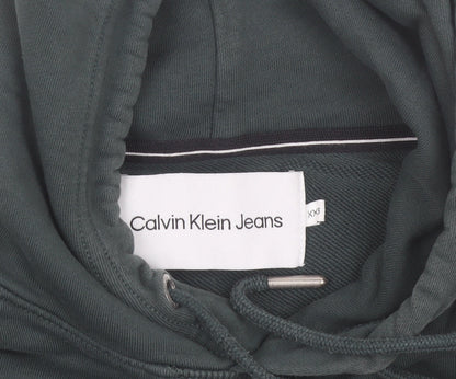 Calvin Klein Jeans Men's Green XS Pullover Hoodie Jumper