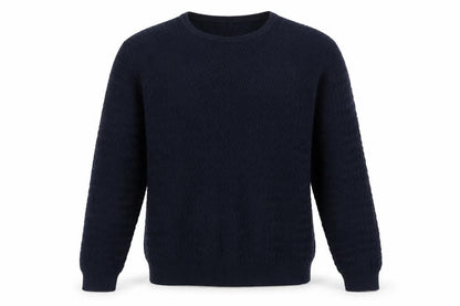 Mango Men Blue Knit Crew Neck Long Sleeve Pullover Jumper L