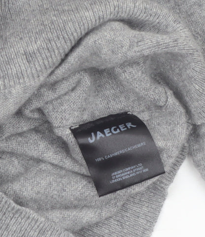Jaeger Men's Grey Pure Cashmere Crew Neck Jumper M