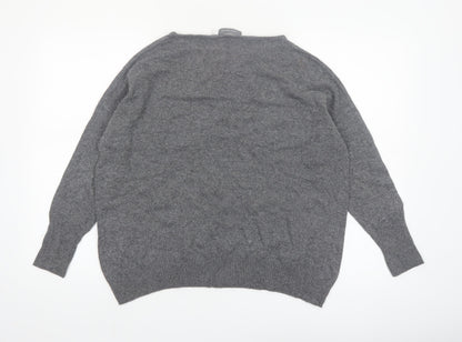 Mint Velvet Women's Grey Heart Pullover Jumper Size M