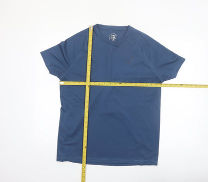 ASICS Men's Blue Short Sleeve Athletic Running T-Shirt Size L