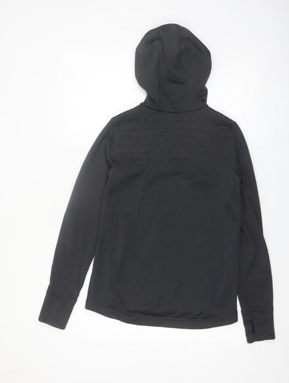Sweaty Betty Womens Black XS Quilted Hooded Pullover Top