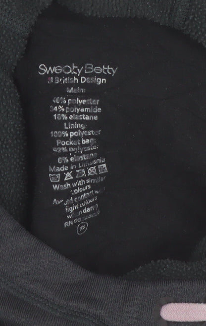 Sweaty Betty Womens Black XS Quilted Hooded Pullover Top