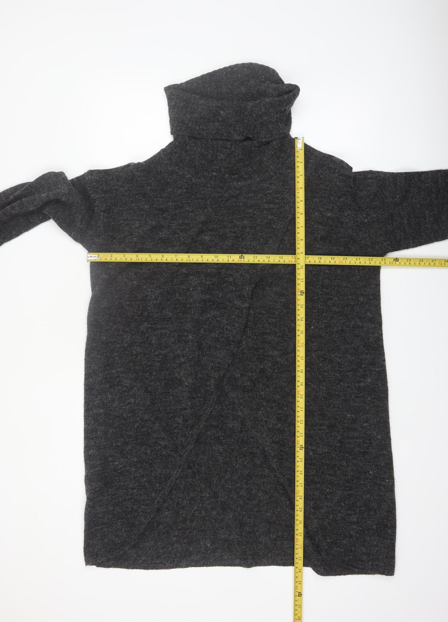 ONLY Women’s Grey Roll Neck Long Sleeve Knit Jumper L